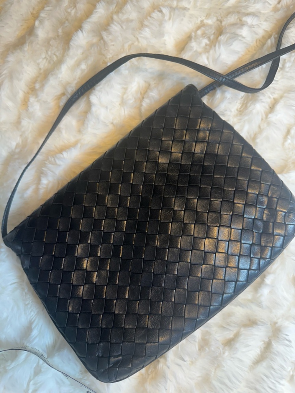 Bottega Veneta Black Leather Woven Shoulder Bag Vintage - Picture 3 of 7